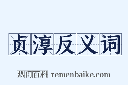 贞淳反义词是什么意思的图片
